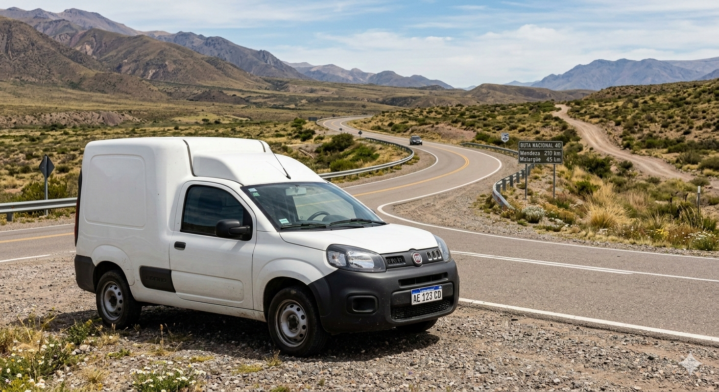 Camioneta de miniflete moderna y limpia